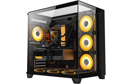 Gabinete Gamer K-MEX Tiger Shark, Aquario, Mid Tower, Vidro